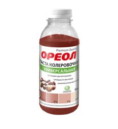 Паста колеровочная универсальная ОРЕОЛ красно-коричневый 100мл