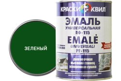 Эмаль ПФ-115 зеленая 0,9кг КВИЛ универсальная