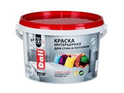 Краска ВД интерьерная акриловая супербелая DALI 2,5л ( Т-ра перевозки не ниже +5град)