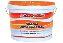 Краска ВД интерьерная матовая латексная DecoTech 2,7л 4 кг (Т-ра перевозки не ниже -4град)