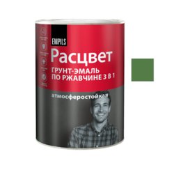 Грунт-эмаль по ржавчине 3 в 1 зеленая (RAL 6029) 0,9кг РАСЦВЕТ
