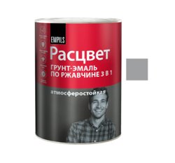 Грунт-эмаль по ржавчине 3 в 1 светло-серая 0,9кг РАСЦВЕТ