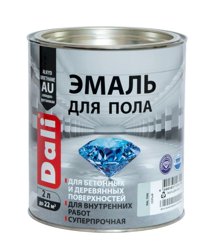 Эмаль для пола красно-коричневая (RAL 3009) 2л DALI