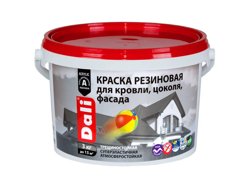 Краска ВД резиновая фасадная DALI База А белая, 1,3 кг ( Т-ра перевозки не ниже +5град)