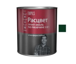 Грунт-эмаль по ржавчине 3 в 1 тёмно-зелёная (RAL 6005) 1,9 кг РАСЦВЕТ 6262