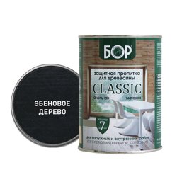 Пропитка защитная БОР CLASSIC тонирующая алкидная матовая эбеновое дерево 2,5кг