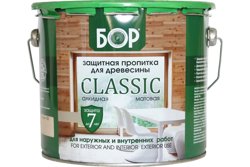 Пропитка защитная БОР CLASSIC тонирующая алкидная матовая береза 8кг