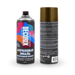 Краска аэрозольная универсальная акриловая с молотковым эффектом Decorix бронза 520 мл