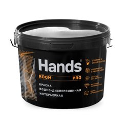 Краска ВД интерьерная супербелая Hands ИНТЕРЬЕР ПРО (ROOM PRO) 14кг