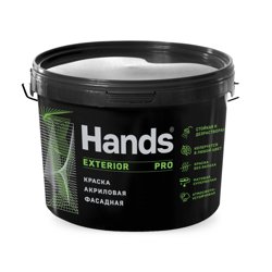 Краска ВД фасадная супербелая Hands ФАСАД ПРО (EXTERIOR PRO) 14кг