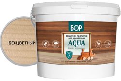 Пропитка защитная БОР AQUA для наружных и внутренних работ БЕСЦВЕТНАЯ 9кг