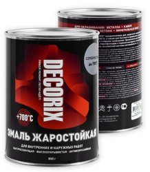 Краска жаростойкая Decorix чёрная 0,8кг (+1000°С)