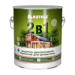 Основа алкидная Акватекс 2 в 1 - сосна 2,7л УФ-защита, влажн. древесина 40%