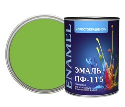 Эмаль ПФ-115 светло-зелёная 0,8кг Простокрашено БАУ