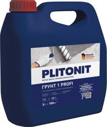 Грунт глубокого проникновения PLITONIT 1 PROFI КОНЦЕНТРАТ 3 л