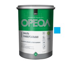 Эмаль ОРЕОЛ акриловая глянцевая голубая 2,5 кг
