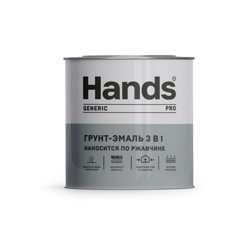 Грунт-эмаль по ржавчине 3 в 1 белая 1,8кг Hands ПРО (Generic PRO)
