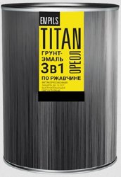 Грунт-эмаль по ржавчине черная (RAL 9005) 0,75л ОРЕОЛ TITAN 3795
