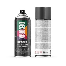 Краска аэрозольная акриловая структурная Decorix Texture серая текстурная 520 мл