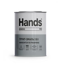 Грунт-эмаль по ржавчине 3 в 1 синяя 0,8кг Hands ПРО (Generic PRO)