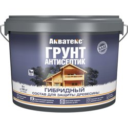 Грунт-антисептик гибридный Акватекс бесцветный 9л