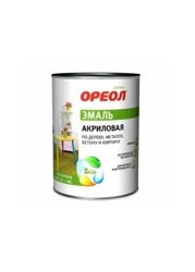 Эмаль ОРЕОЛ акриловая глянцевая зелёная 0,9 кг