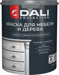 Краска ВД интерьерная для мебели База А белая DALI COLLECTION 0,85л