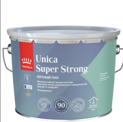 Лак универсальный высокоглянцевый TIKKIVALA (Tikkurila) Unica Super Strong EP в/гл 9л