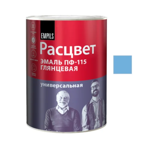 Эмаль ПФ-115 голубая 0,9кг ТЗ РАСЦВЕТ ГОСТ 6465-76