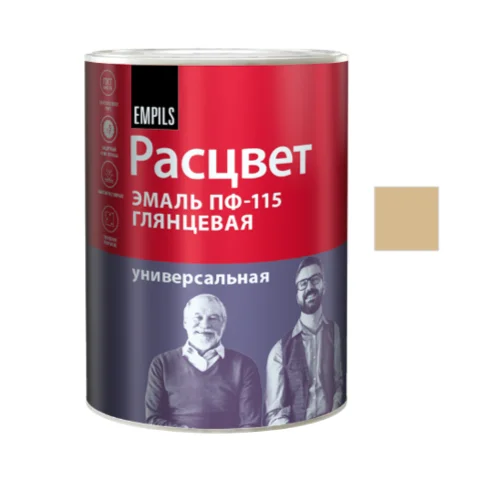 Эмаль ПФ-115 бежевая 0,9кг ТЗ "РАСЦВЕТ" 6455-2023 6944