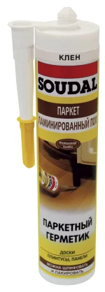 Герметик паркетный акриловый СОУДАЛ под бук 280 мл ( Т-ра перевозки не ниже +5град)