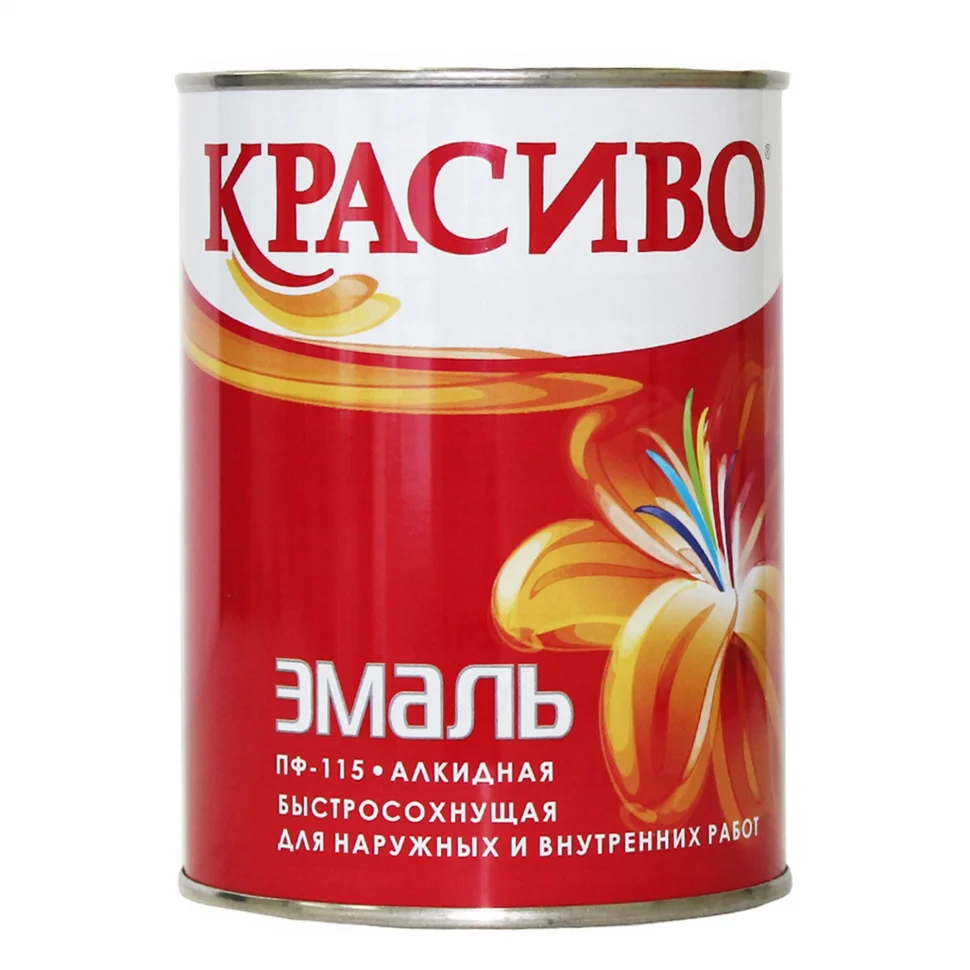 Эмаль ПФ-115 черная 0,8кг КРАСИВО