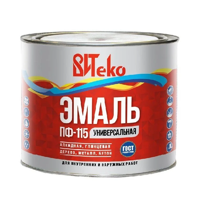 Эмаль ПФ-115 зеленая 1,8 кг ВИТЕКО