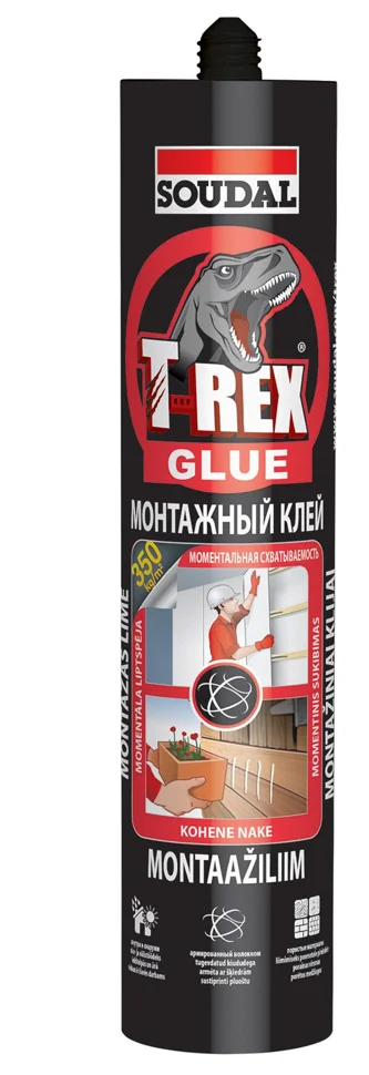 Клей монтажный T-Rex Моментальная схватываемость 290 мл, белый
