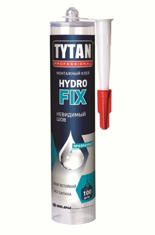 Клей монтажный прозрачный TYTAN Professional Hydro fix 310 мл (Т-ра перевозки не ниже +5град)