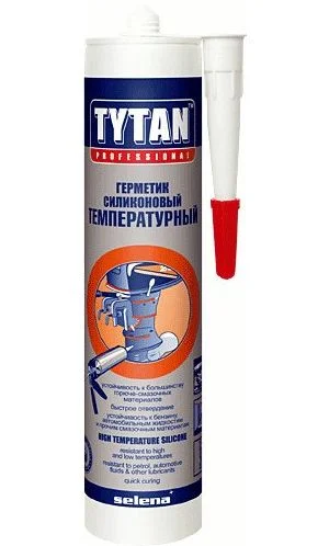 Герметик силиконовый высокотемпературный красный TYTAN Professional 280 мл
