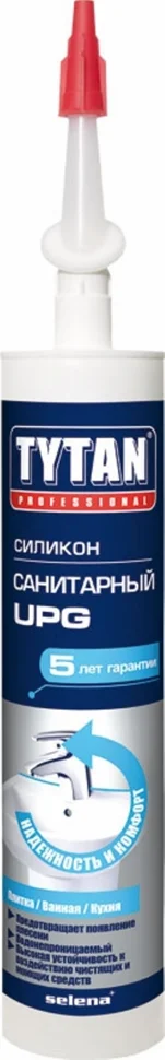 Герметик силиконовый санитарный прозрачный UPG TYTAN Professional 280мл