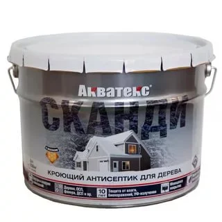 Антисептик кроющий для дерева Акватекс СКАНДИ альпийское утро 9 л