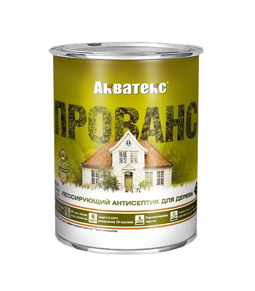 Антисептик лессирующий Акватекс ПРОВАНС для дерева алкидный тик 0,75 л