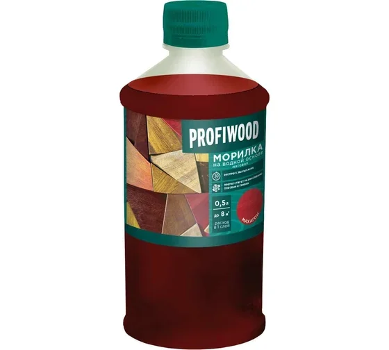 Морилка водная PROFIWOOD махагон 0,5 л
