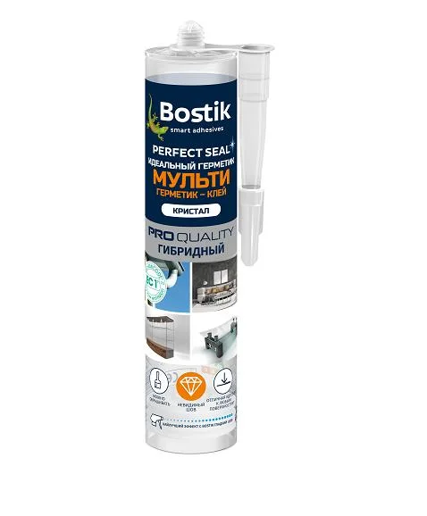 Клей-герметик BOSTIK Perfect Seal Мульти прозрачный 290мл (Т-ра перевозки не ниже +5град)