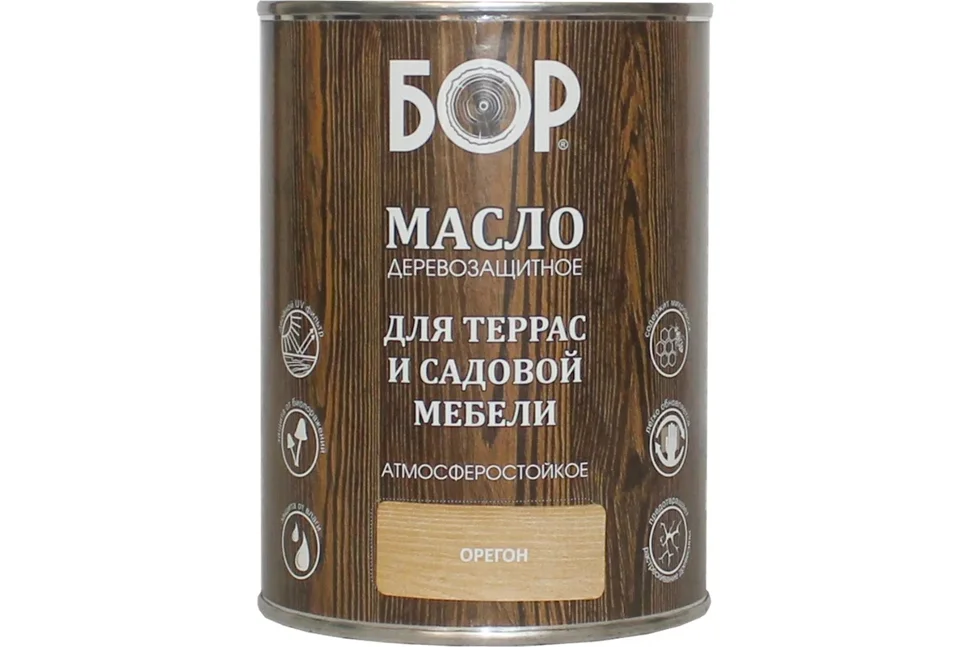 Масло для террас и садовой мебели Бор орегон 1л