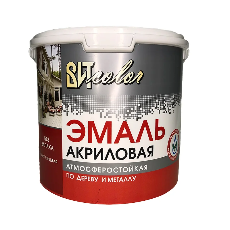 Эмаль ВИТ color акриловая полуглянцевая серая (RAL 7040) 3,5 кг