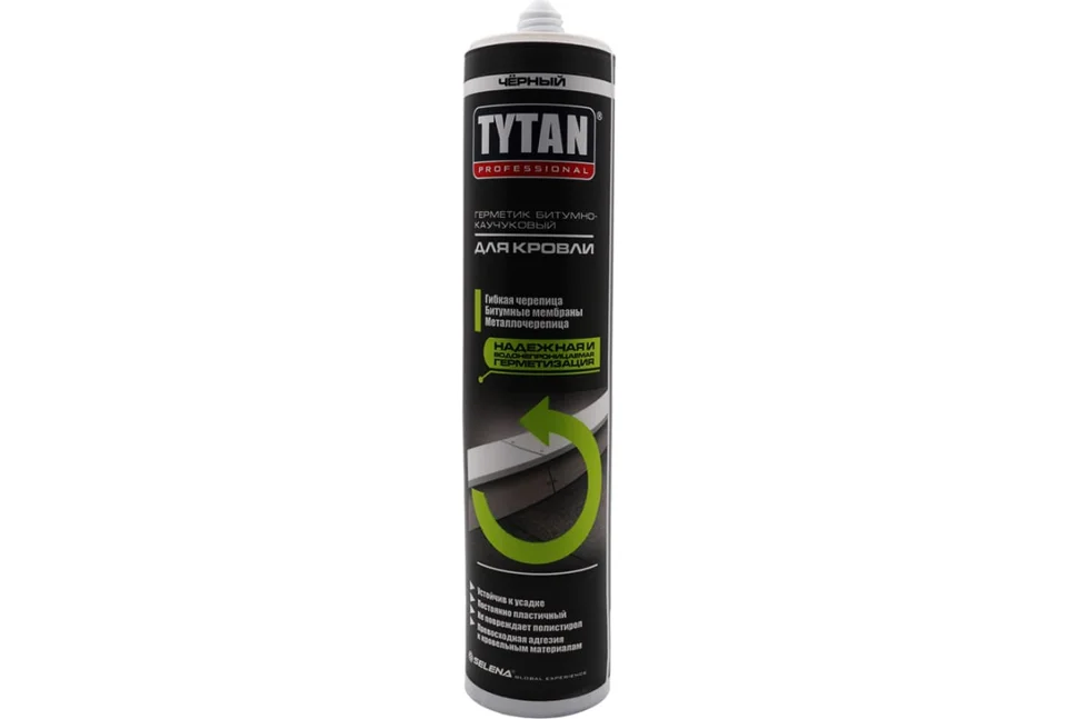 Герметик битумный для кровли чёрный TYTAN Professional 310мл
