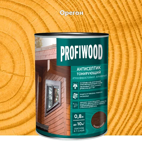 Антисептик EMPILS PROFIWOOD тонирующий "2 в 1" алкидный орегон 0,6 кг