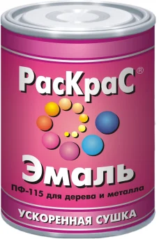 Эмаль ПФ-115 белая 1,8кг РАСКРАС универсальная