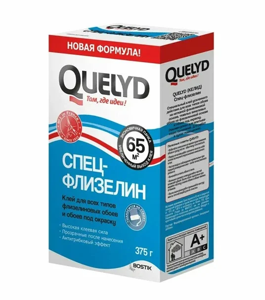 Клей для обоев QUELYD Спец-Флизелин 375 г (до 65 кв.м.)
