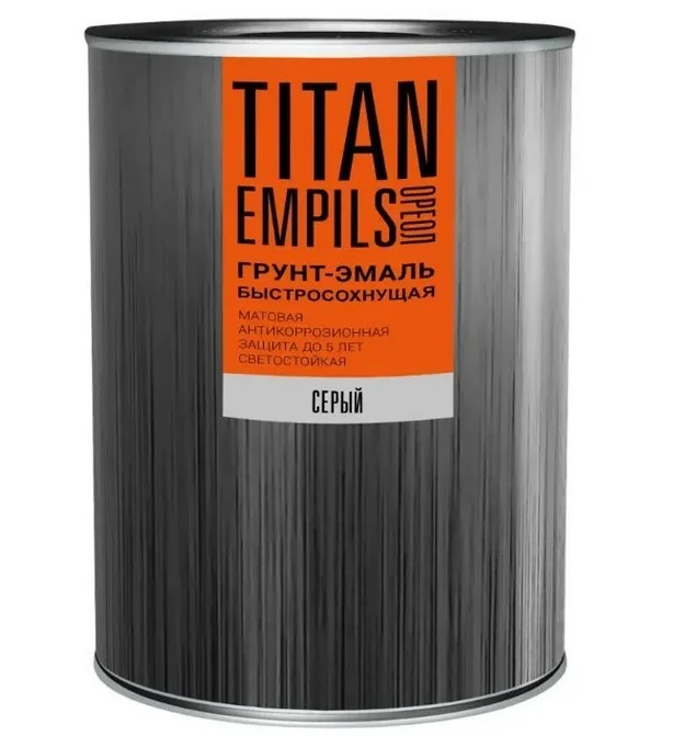 Грунт-эмаль быстросохнущая серая матовая 2,7кг ОРЕОЛ TITAN