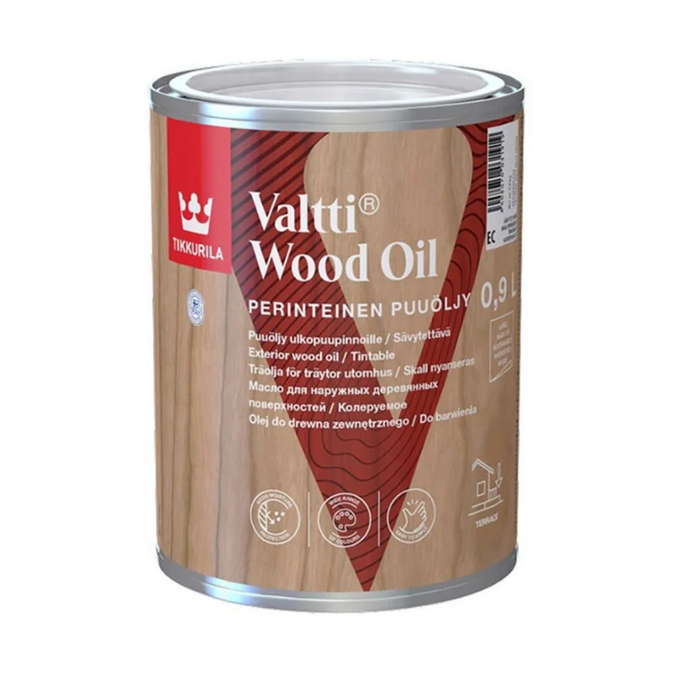 Масло для террас VALTTI PUUOLJY / VALTTI WOOD OIL EC 0,9л