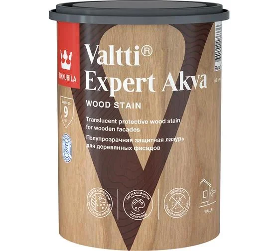 Антисептик лессирующий Tikkivala VALTTI EXPERT AKVA 0,9л сосна